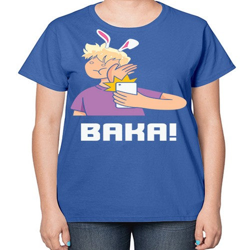 Funny Anime Baka Rabbit Slap Anime 228# - anime-  Ladies T-Shirt