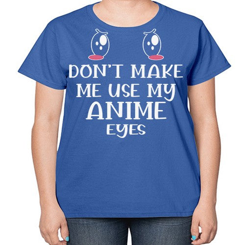 Funny Cute Anime Kawaii Eyes 230# - anime-  Ladies T-Shirt