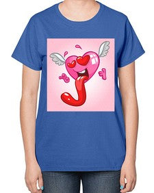 Heart 139# - cartoon general-  Ladies T-Shirt