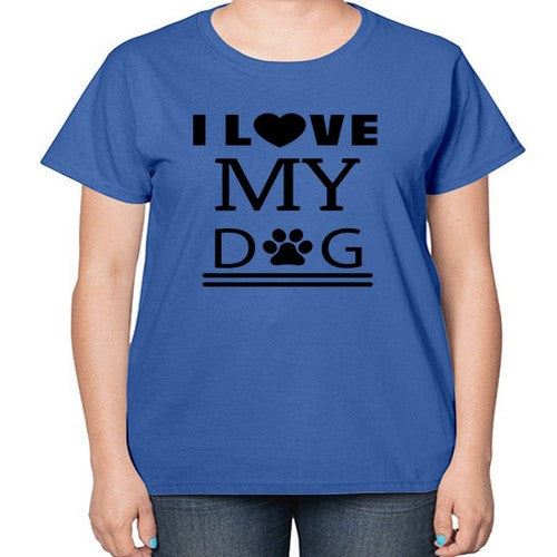 I Love My Dog Style 41# - dogs-  Ladies T-Shirt