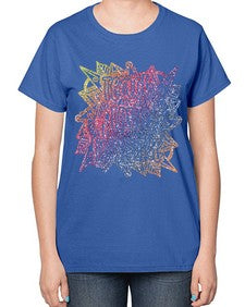 Mandala Teach Love Inspire Rainbow Glitter 762# - mandala-  Ladies T-Shirt