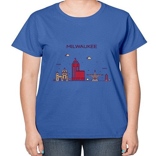 Milwaukee 1303# - cities-  Ladies T-Shirt