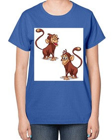 Monkey 175# - cartoon general-  Ladies T-Shirt