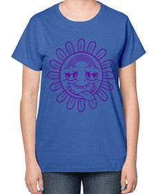 Moody sunflower 184# - cartoon general-  Ladies T-Shirt