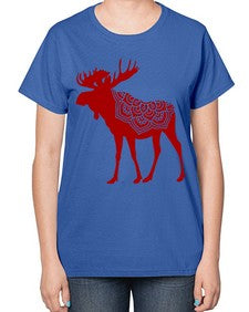 MooseMandala 940# - mandala-  Ladies T-Shirt
