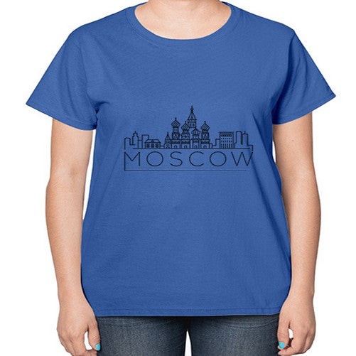 Moscow Minimal Skyline 1353# - cities-  Ladies T-Shirt