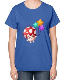 Mushroom 191# - cartoon food-  Ladies T-Shirt