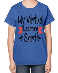 My Virtual Learning Shirt 555# - librarian-  Ladies T-Shirt