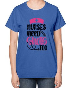 Nurses Need Shots Too Style Style 1252# - nurse-  Ladies T-Shirt