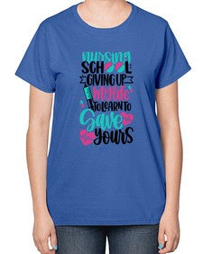 Nursing School Giving Style Style 1276# - nurse-  Ladies T-Shirt