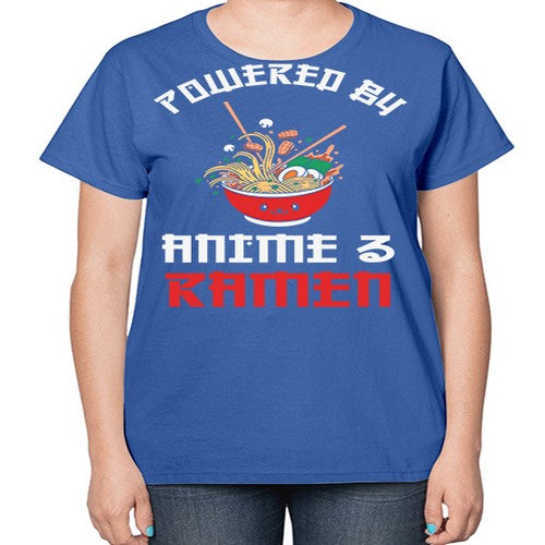 Powered by Anime amp Ramen 275# - anime-  Ladies T-Shirt