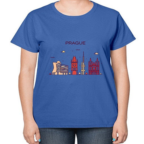 Prague 1689# - cities-  Ladies T-Shirt