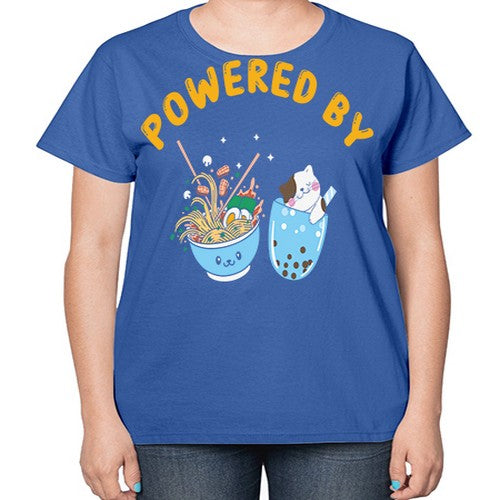 Ramen Bubble Tea Japanese Noodles Anime 278# - anime-  Ladies T-Shirt