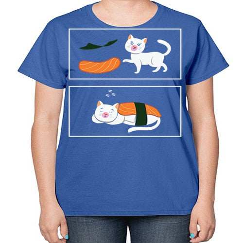 Ramen Cat Kawaii Anime Japanese Anime 279# - anime-  Ladies T-Shirt
