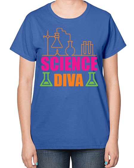 Science Diva 127# - general science-  Ladies T-Shirt