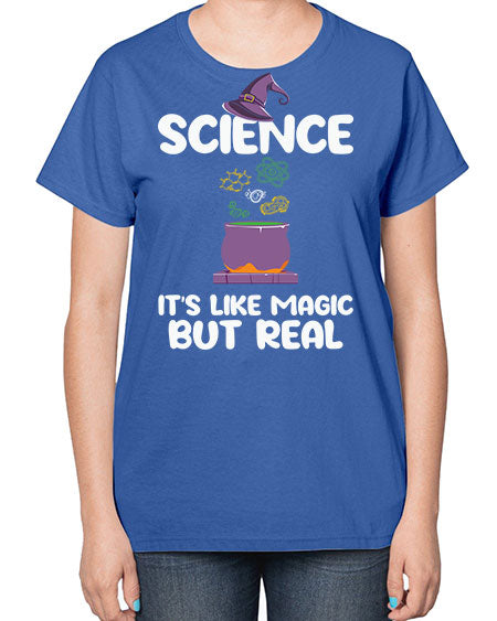 ScienceItsLikeMagicButScientistSkinite Scientist Skinite 48# - general science-  Ladies T-Shirt