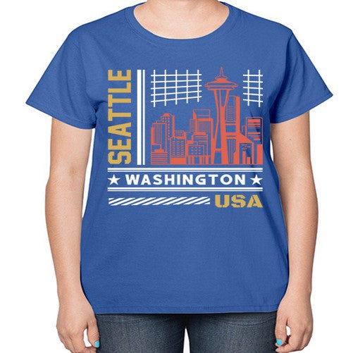 Seattle 1809# - cities-  Ladies T-Shirt