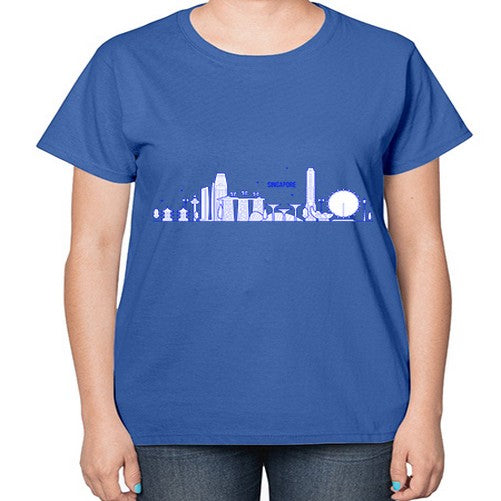 Singapore 1845# - cities-  Ladies T-Shirt