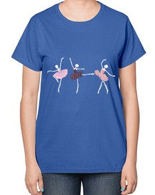 Skeleton ballerinas ballet halloween ballet 184# - ballet-  Ladies T-Shirt