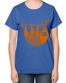 SlothMandala 1076# - mandala-  Ladies T-Shirt