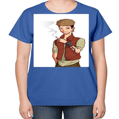 Smoker street boy 61# - anime-  Ladies T-Shirt