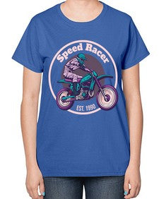 Speed racer 63# - motorcycle-  Ladies T-Shirt