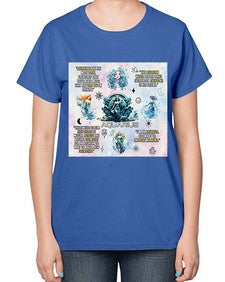 Straight Aquarius 468# - aquarius-  Ladies T-Shirt