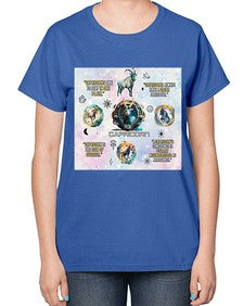 Straight Capricorn 471# - capricorn-  Ladies T-Shirt