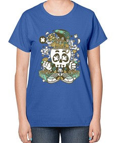 Treasure Skull Head 1185# - skull and bones-  Ladies T-Shirt