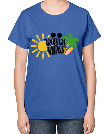 Tropical Vibes Style 9# - summer-  Ladies T-Shirt