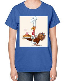 Turkey pie 259# - cartoon general-  Ladies T-Shirt