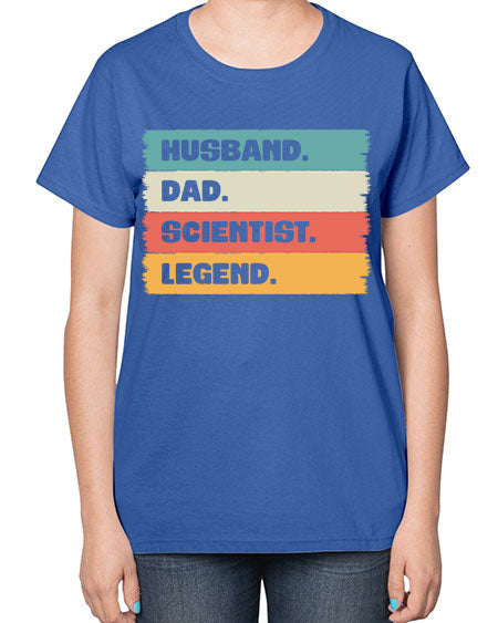 VintageHusbandDadScientistLegendScientistSkinite Scientist Skinite 14# - general science-  Ladies T-Shirt