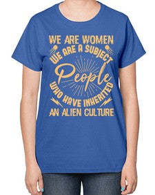 We are women we are people 42# - ufo-  Ladies T-Shirt
