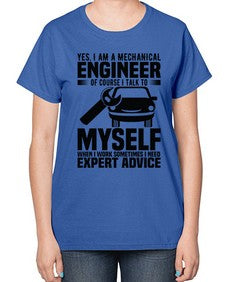 Yes I Am A Mechanical Style 1671# - engineer-  Ladies T-Shirt