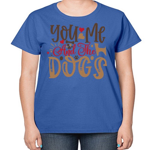 You Me And The Dogs Style 52# - dogs-  Ladies T-Shirt