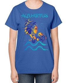 aquarius 13# - aquarius-  Ladies T-Shirt