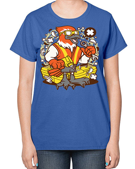 bird mechanic worker 21# - birds-  Ladies T-Shirt