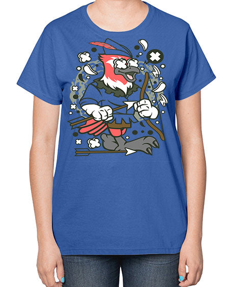 bird robin hood 25# - birds-  Ladies T-Shirt