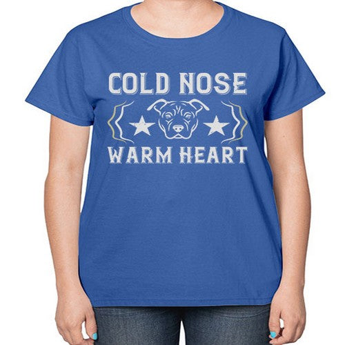 cold nose warm heart Style 48# - dogs-  Ladies T-Shirt