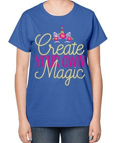 create your own magic 82# - unicorn-  Ladies T-Shirt