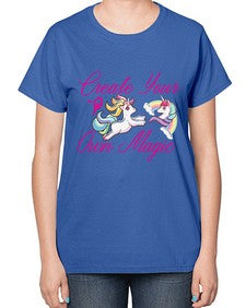 create your own magic 84# - unicorn-  Ladies T-Shirt