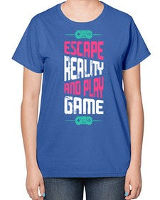 escape reality and play 80# - video games-  Ladies T-Shirt