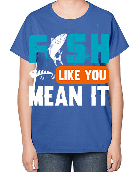 fish like you mean it png 81# - shark-fish-  Ladies T-Shirt