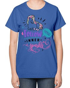 follow your inner sparkle 141# - unicorn-  Ladies T-Shirt