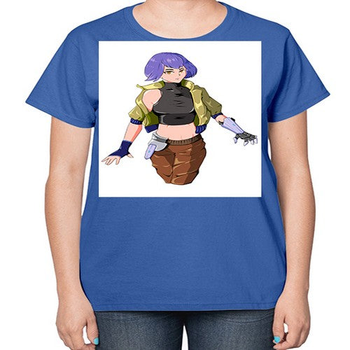 girl with gauntlet169# - anime-  Ladies T-Shirt