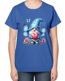 gnome with butterfly 01# - gnome-  Ladies T-Shirt