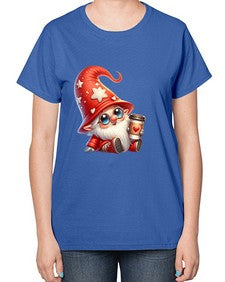 gnome with butterfly 04# - gnome-  Ladies T-Shirt