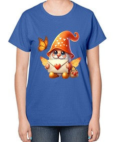 gnome with butterfly 06# - gnome-  Ladies T-Shirt