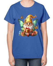 gnome with butterfly 07# - gnome-  Ladies T-Shirt