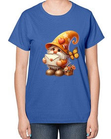 gnome with butterfly 09# - gnome-  Ladies T-Shirt
